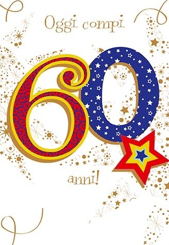 Biglietto Auguri 60° Compleanno - Coseidea